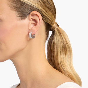 Boucles d'oreilles créoles élégantes en argent 925 avec diamant cultivé en laboratoire Beau style classique léger Glamour de tous les jours pour les mariages - Product Image 2