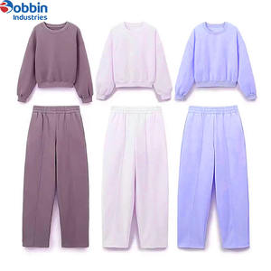 Sudadera y Pantalones de Cuello Redondo Reversibles Ecológicos de Algodón 100% de Corte Regular para Mujer, Talla Grande, 480 g/m², con Capucha para Invierno - Product Image 2