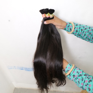 Extensiones de cabello humano a granel de onda profunda suelta ondulada virgen natural tipo indio sin trama de Vietnam - Product Image 3