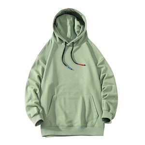 เสื้อกันหนาวมีฮู้ดแบบสวมหัวของผู้ชายผ้าฝ้าย100% โลโก้กำหนดเอง - Product Image 1