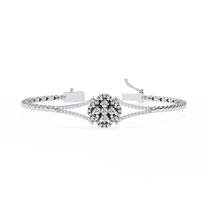 Fabulous 18k <b>Gold</b> Lab Grown Diamond Bracelet Premium Diamond <b>Bangles</b> - Product Image 1
