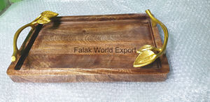 Bandeja de madera de lujo moderna con incrustaciones de perlas Madre, bandeja de servicio de diseño Floral pulido para dulces de caramelo de Chocolate, propósito decorativo - Product Image 6