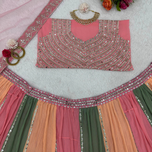 Designer Lehenga Choli et Dupatta avec broderie - Product Image 1