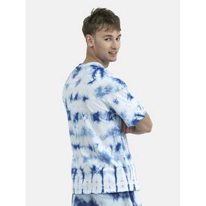 Camiseta de algodón peinado creativa Tie-Dye nueva colección de verano 250g pesado sólido suelto cómodo Crew Shirt para hombres Jersey - Product Image 2