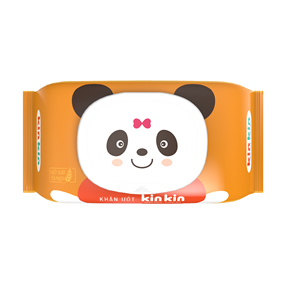 Kinkin 100 pièces Lingettes humides pour bébé en tissu non tissé Eau purifiée Hygiène Nettoyage pour la peau des enfants - Product Image 1