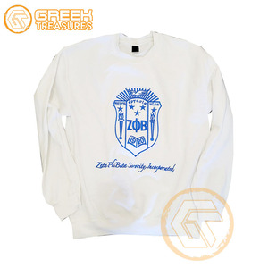 Sudadera de Algodón Personalizada al por Mayor para Mujer, Cuello Redondo, Corte Regular, de la Hermandad Zeta Phi Beta, GREEK TREASURES - Product Image 1
