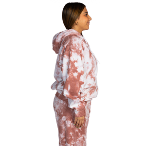 Sweat à capuche de luxe personnalisé 420gsm Sweat à capuche oversize en coton tie-dye Streetwear élégant pour femmes Tie Dye Washed Hooded Winter Loose Fit - Product Image 2