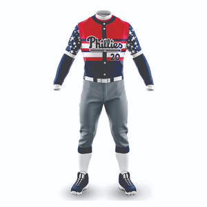 Diseño personalizado uniforme de béisbol de alta calidad uniforme de béisbol transpirable sostenible para los hombres - Product Image 5