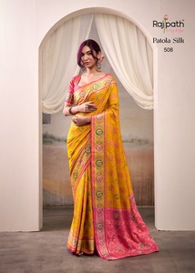 Indian Traditional Silk With Patola Print Saree Woman Fashion Manufacturer And Supplier From India at Cheap Rate - Product Image 5