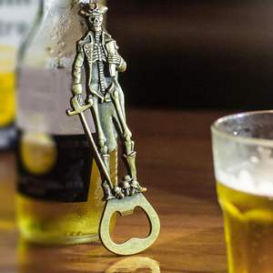 Pirate Skeleton Skull Beer <b>Bottle</b> <b>Opener</b> Antique Finish Nautical <b>Wall</b> <b>Mounted</b> <b>Bottle</b> <b>Opener</b> - Product Image 5