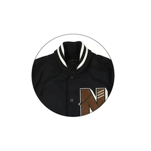 OEM personnalisé hommes décontracté laine mélangée chenille broderie Baseball Letterman Bomber varsity veste High Street Style hiver extérieur - Product Image 2