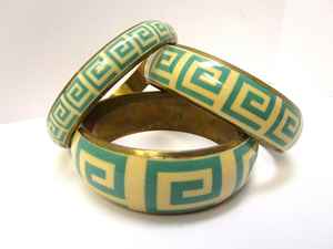 Ensemble de bracelets en laiton d'os de platine pour l'engagement pour le don au prix de gros pour l'exportation - Product Image 2