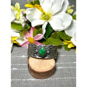 Kevin Billah Sonoran Gold Turquoise & Sterling <b>Silver</b> <b>Cuff</b> <b>Bracelet</b> Fashionable Accessory - Product Image 1