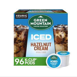 Café Verde de Green Mountain Coffee Roasters, Crema de Avellanas Helada, Cápsulas Individuales Keurig K-Cup, Café Helado con Sabor, 96 Unidades - Product Image 1