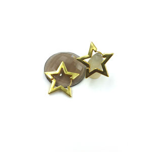 Pendientes de Aro con Forma de Estrella Chapados en Oro de 18K de Primera Calidad, Accesorio de Moda para Mujer - Product Image 2