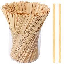 100% Agitateur en bois de bouleau pour café et thé Type de bâton plat long avec conception de logo personnalisable - Product Image 2