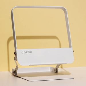 Support pour ordinateur portable en métal réglable d'origine coréenne QDESK, compatible avec iPad, blanc/noir, pour le bureau et la maison - Product Image 6
