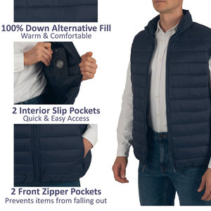 Chaleco acolchado transpirable con logotipo personalizado para hombre, nuevo diseño, elegante, sin mangas, de Color personalizado, para uso al aire libre, chaleco acolchado para hombre - Product Image 5