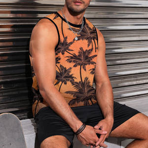 Débardeur d'été Confortable Activewear Muscle Fit Sporty Tank Top Fabriqué à partir de 100% Polyester respirant et Durabilité Casual Gym - Product Image 4