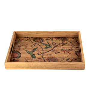 ถาดไม้สำหรับเสิร์ฟออกแบบลายนกถาดออกแบบงานฝีมือ - Product Image 1