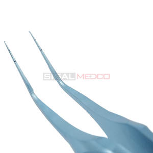 Pinzas de Capsulorrexis Manuales de Acero Inoxidable Alemán, Ejes Rectos, Puntas de 13 mm, Ángulo, Longitud, Afiladas, Dentadas, Precisas, Oftálmicas - Product Image 6