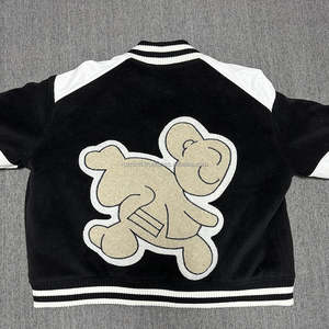 Premium Varsity <b>Jacket</b> For <b>Men</b> Women Wool Blend Body <b>Faux</b> <b>Leather</b> Sleeves Rib Cuff Classic College Streatwear - Product Image 2