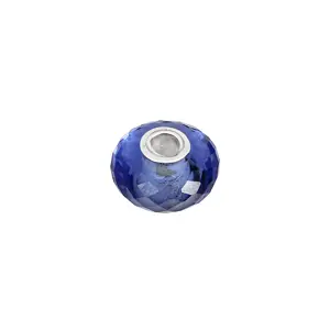 Tanzanite Hydro 14x8x4mm Roundel Faceted 925 Silver Big Hole Beads 12.55 Cts For Making Bracelet Loose Gemstone