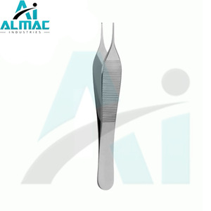 ALMAC alta calidad 12cm Adson fórceps Manual instrumento quirúrgico conjunto gran oferta Acero inoxidable alta base - Product Image 1