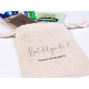 Custom Bachelorette Hangover Kit <b>Pouches</b> Screen Printed Survival Gift Bags Cotton <b>Drawstring</b> Use Clothing Crafts Dust - Product Image 3