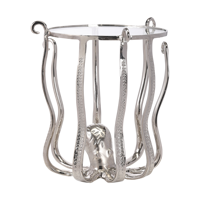 Mobilier décoratif moderne pour la maison Table d'appoint de luxe avec plateau en verre arrondi et support d'angle au design dernier cri