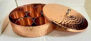 Highly Popular Brass Spice <b>Box</b> With <b>Floral</b> Etched Lid & 7 Containers Elegant & Traditional Storage for Spices Herbs BY HF CRATS - Product Image 4