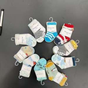 FS Factory Chaussettes en coton biologique pour enfants Chaussons de sol mignons en forme de dessin animé pour nouveau-né Chaussettes de marche antidérapantes pour enfants de 0 à 3 <span class=keywords><strong>mois</strong></span> - Product Image 3