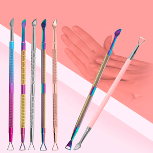 Professional Metal <b>Nail</b> <b>Cuticle</b> <b>Pusher</b> Curved Stainless Steel <b>Nail</b> <b>Pusher</b> Art Tool for Dead Skin Removal Finger Use - Product Image 1