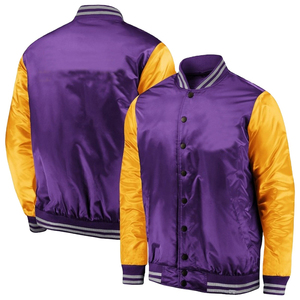 Custom Made logo 100% Polyester Satin <b>Varsity</b> <b>Bomber</b> Baseball <b>Jacket</b> Silk Winter <b>Men</b> <b>Jackets</b> - Product Image 3