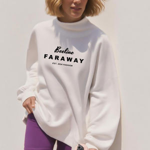 2025ผ้าถักทำจากโพลีเอสเตอร์/ คอตตอนเสื้อผ้าลำลองแนวสตรีทระบายอากาศได้ดีสีพื้นไซส์ใหญ่พิเศษ - Product Image 1