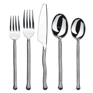 Grossiste Couverts en métal avec longue poignée mince poli miroir pour hôtel et restaurant Vaisselle Ensembles de couverts - Product Image 6