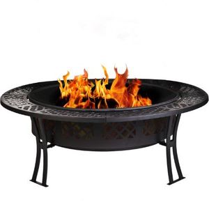 Estufa de invierno de madera para pozo de fuego de calidad de fábrica Premium para suministros de jardín, pozo de fuego de Metal recubierto negro de buena calidad - Product Image 2