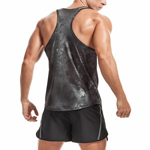 Venta al por mayor Chaleco de culturismo Camiseta sin mangas de malla Sublimación Deportes Gimnasio Muscle-Puff Ropa interior sin mangas Hombres Singlets Camiseta sin mangas de algodón - Product Image 5