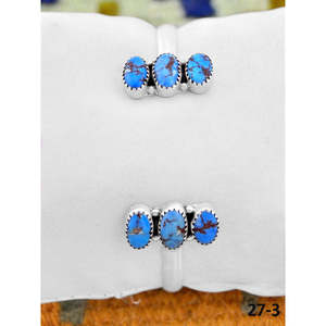 Southwest Handmade Golden Hills Turquoise & Sterling Silver Fashion Cuff Bracelet - Product Image 1