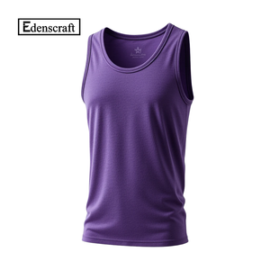 Camiseta sin mangas de gimnasio de verano para hombre, chalecos acanalados ajustados con logotipo personalizado, OEM, deportivo, transpirable, 100% poliéster, marca personalizable - Product Image 5
