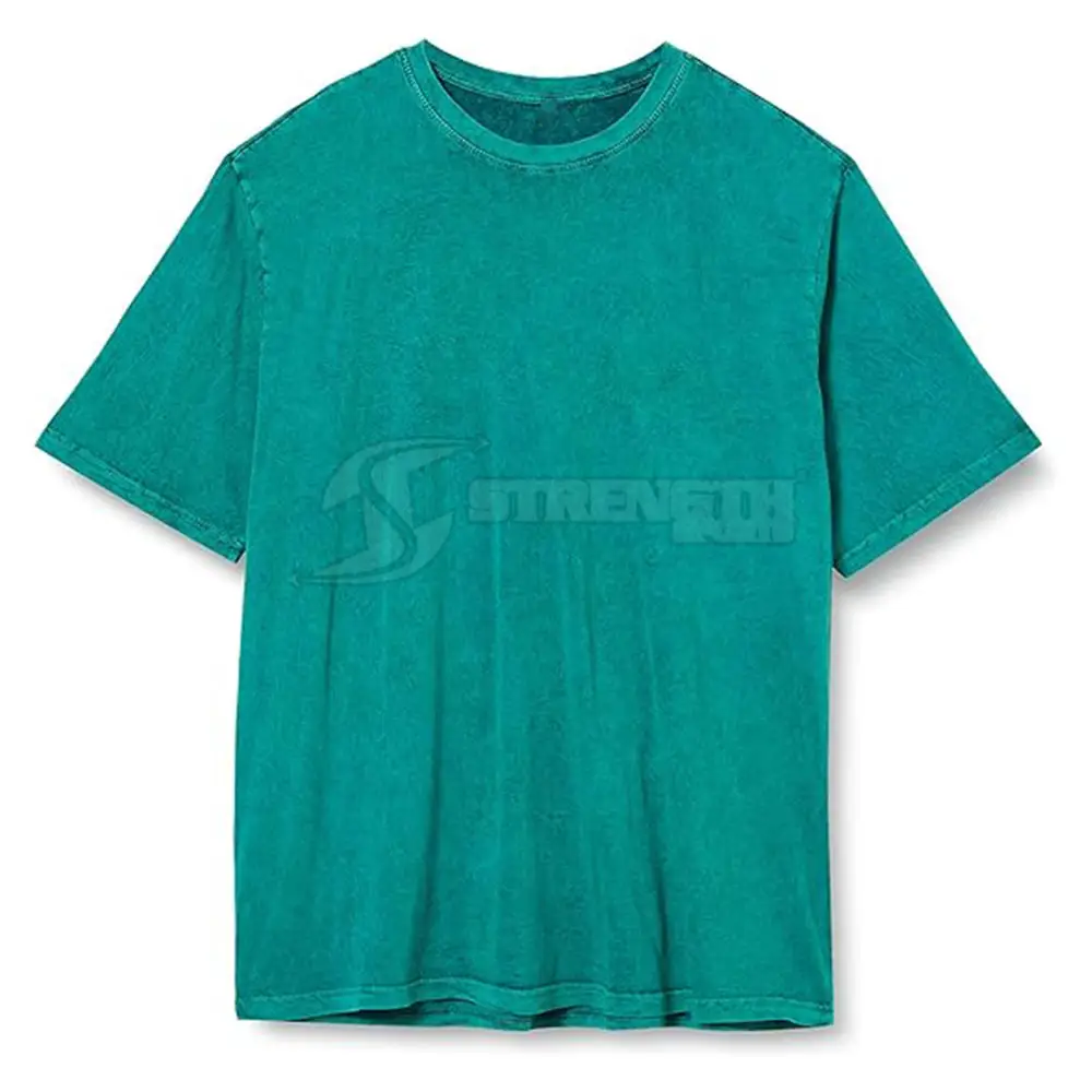 Kaus cuci asam pakaian musim panas T-Shirt cuci asam buatan khusus dengan Logo kustom kaus Label pribadi untuk dijual