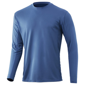 เสื้อยืดคอกลมแขนยาวผู้ชาย ผ้าทอเนื้อหนัก ซักย้อมสีแบบแอซิดวอช ผสมสแปนเด็กซ์/โพลีเอสเตอร์ ระบายอากาศได้ดี แห้งเร็ว เสื้อยืดเปล่าขายส่ง - Product Image 1