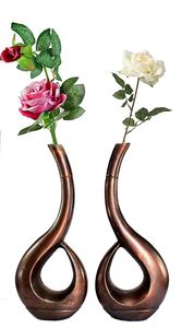 Acube Industries <b>Set</b> of 2 Modern Industrial Iron Metal Flower <b>Vase</b> Brass Flower Pot Custom Size Home Decor Foyer Festival - Product Image 3