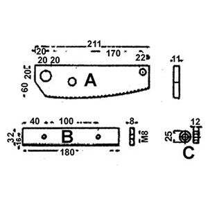 1BR/6 Couteaux industriels de précision pour l'art 710g6-711g6a - Product Image 1