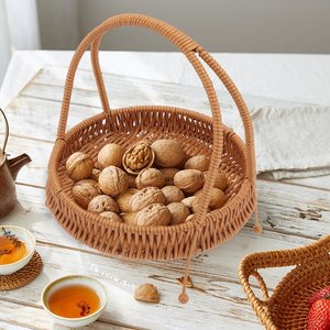 ¡PRODUCTO NUEVO! Tienphong, venta al por mayor, 2025, bandeja de postre, bandeja para servir refrescos, cesta con asa de ratán, soporte de almacenamiento de aperitivos - Product Image 1