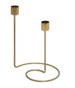 Soporte de vela de hierro forjado a mano, candelabros votivos negros curvos para ocasiones de Navidad y Pascua - Product Image 4