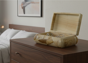 Boîte à bijoux artisanale en jaspe, décorative, en pierre naturelle, avec sculpture de dauphin, pour la décoration de maison de luxe - Product Image 3