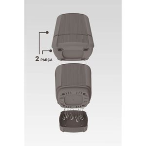 Juego de 2 Macetas Modernas Karezar de Color Café Capuchino, Forma Cuadrada, 1.3 Litros - Product Image 4