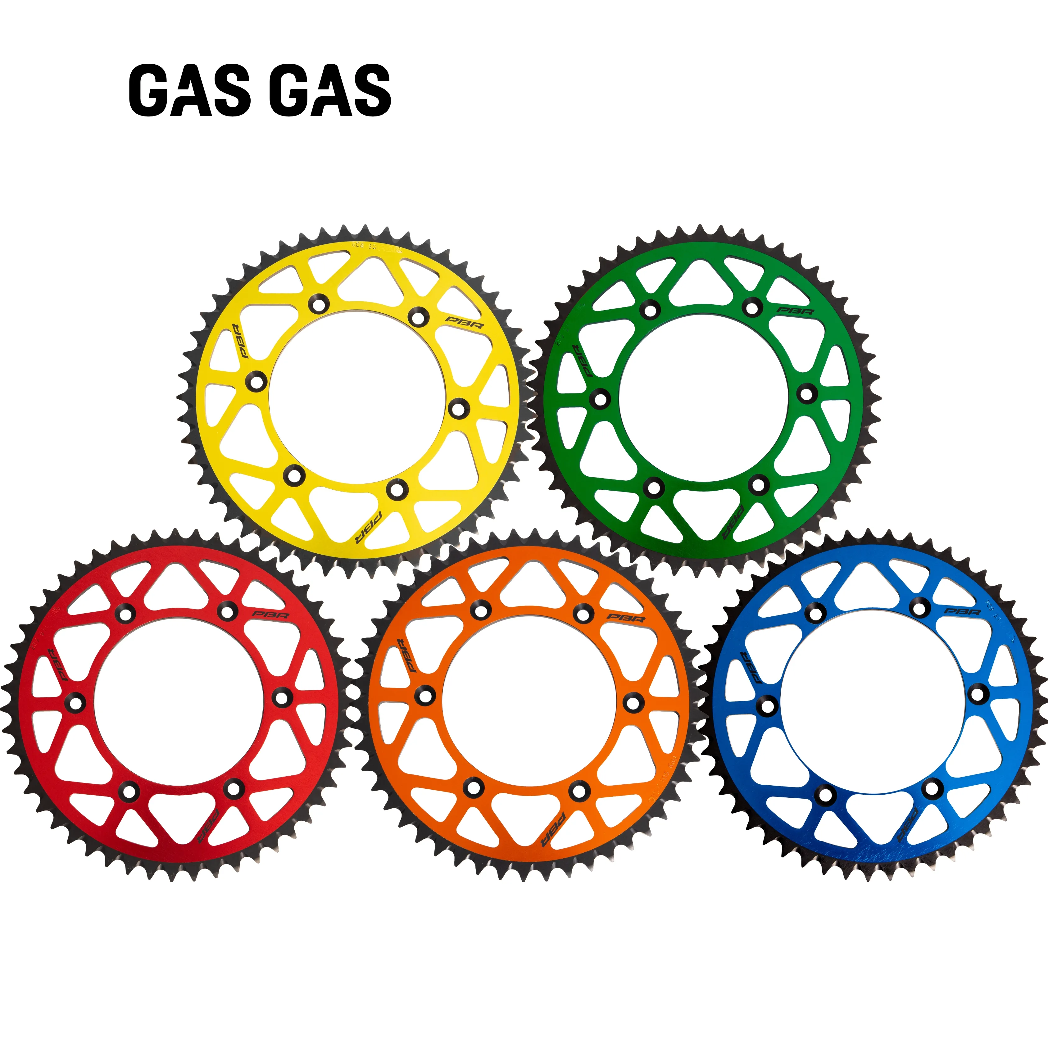 Pignone posteriore a Gas 7075 di alta qualità lavorato a CNC per colore moto: blu/nero 48T 50T 51T