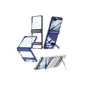 Étui Premium Argenté pour Galaxy Z Flip 7, Design Transparent, Support Zore Lego, Protection Caméra, en Silicone Caoutchouc Translucide - Product Image 5